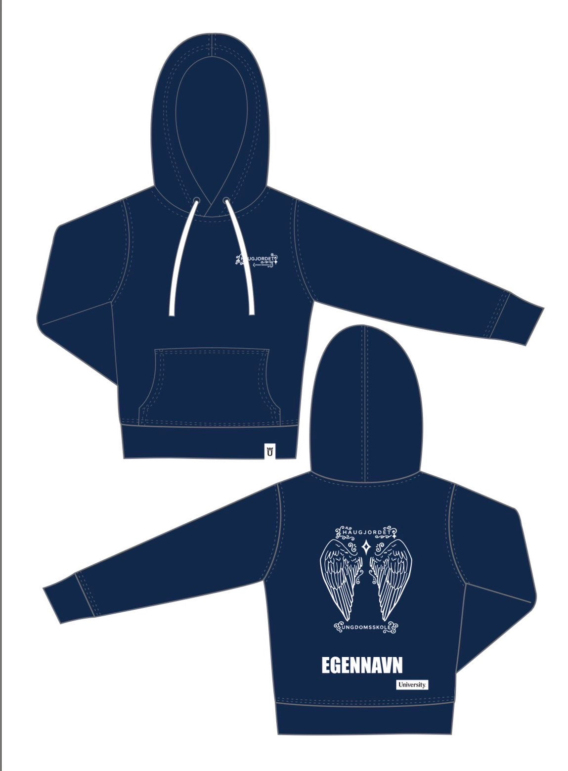 Elev design Hettegenser Grå/Blå