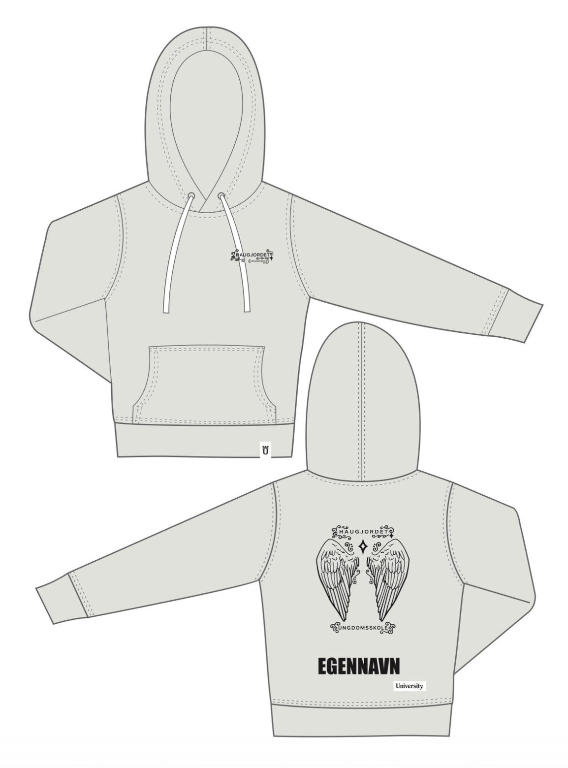 Elev design Hettegenser Grå/Blå